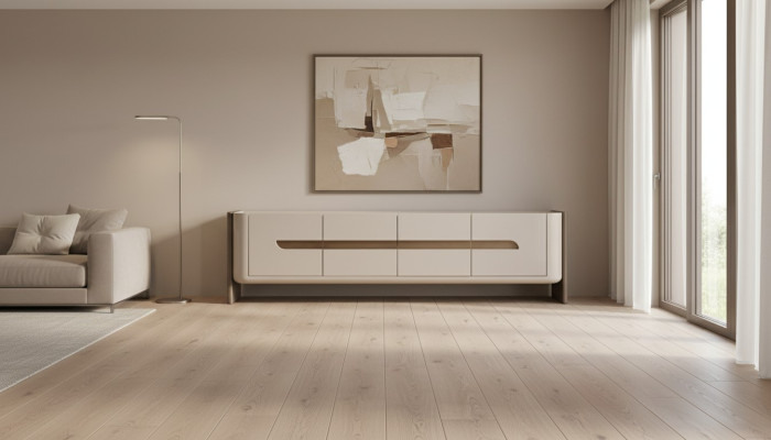 Enfilade Meuble TV Meuble TV Faible Beige Bois Salon Armoire Moderne