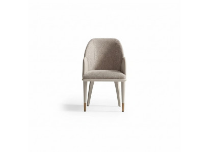 Chaise de cuisine Chaise de salle à manger Chaise avec accoudoirs Revêtement gris Moderne