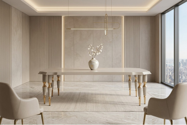 Salon de luxe Table basse de Salon Design Meubles de salon Table basse Couleur Beige nouveau