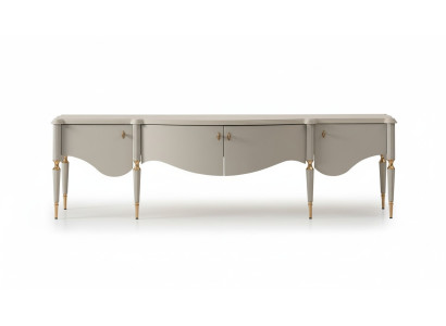 Meuble TV Sideboard Lowboard Beige Bois Table de salon Armoire