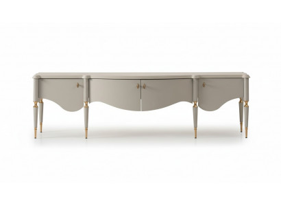 Meuble TV Sideboard Lowboard Beige Bois Table de salon Armoire