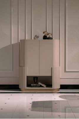 Bar Armoire Armoire en bois Bar en bois Beige Boissons Salon