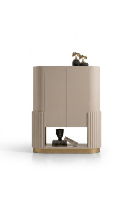 Bar Armoire Armoire en bois Bar en bois Beige Boissons Salon