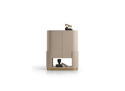 Bar Armoire Armoire en bois Bar en bois Beige Boissons Salon
