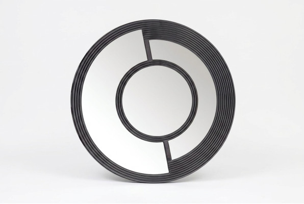 Miroir mural Miroir rond Décoratif Design moderne Salon Noir