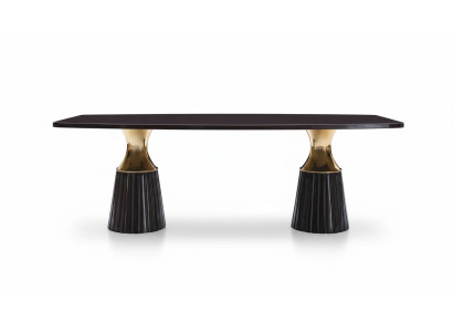 Table de salle à manger Table à manger Table Table en bois noir Salle à manger Design