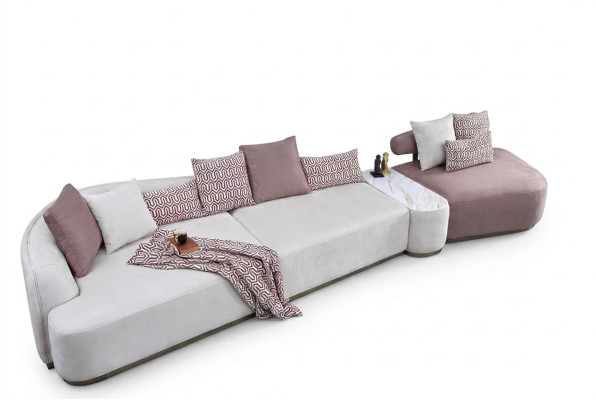 Tissu de paysage vivant Canapé rose Grand canapé Canapé rembourré Canapés modernes