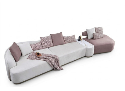 Tissu de paysage vivant Canapé rose Grand canapé Canapé rembourré Canapés modernes