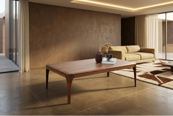 Table basse Table basse Table de canapé Salon Table d'appoint Bois Marron