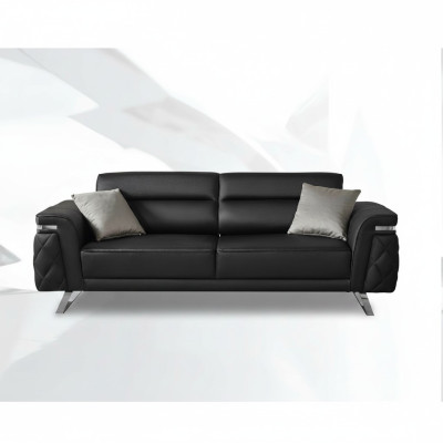 Canapé en tissu modern trois places Canapé 3 places Canapé rembourré design noir