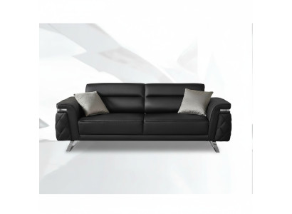Canapé en tissu modern trois places Canapé 3 places Canapé rembourré design noir