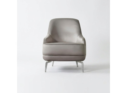 Fauteuil à ailes Fauteuil cocktail Tissu moderne gris assise pour salon