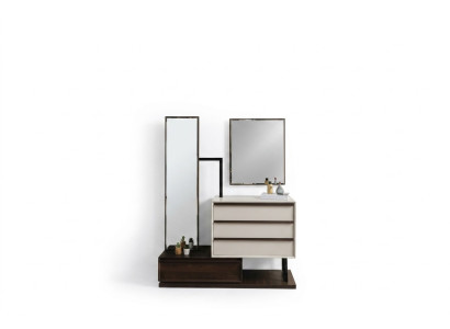 Coiffeuse Coiffeuse Console Miroir Bois Blanc Chambre