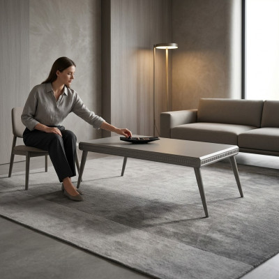 Table basse Salon Table basse Table d'appoint Table basse Table d'appoint Gris