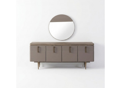 Bahut bahut Gris Armoire Miroir Commode Bois Ensemble Commode