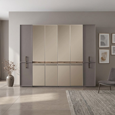 Armoire moderne Armoire en bois Armoire en bois Gris Armoire de chambre