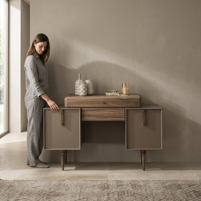 Coiffeuse Coiffeuse Console en bois Gris Chambre Commode