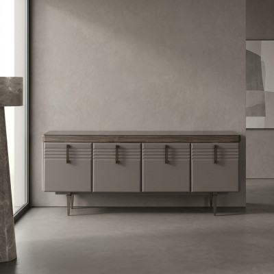 Buffet Buffet Armoire en bois Commode Armoire Bois Gris Salon