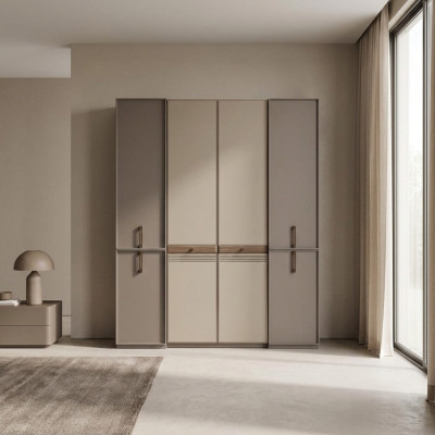 Armoire Armoire Armoire en Bois Gris Miroir
