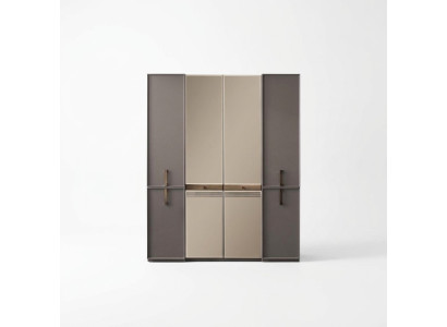 Armoire Armoire Armoire en Bois Gris Miroir