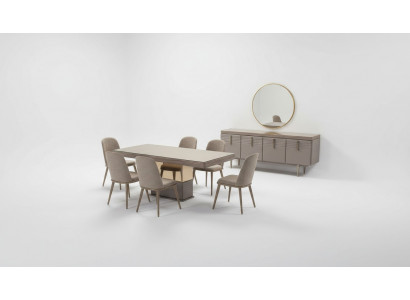 Table à manger Table à manger Table Salle à manger de Luxe Bois Beige 199 cm