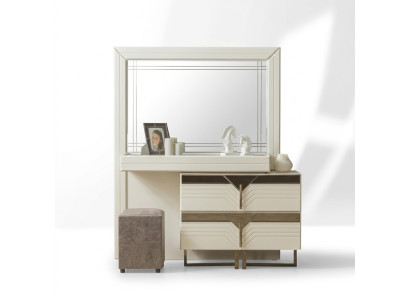 Coiffeuse Coiffeuse Console en bois Chambre Commode Blanche