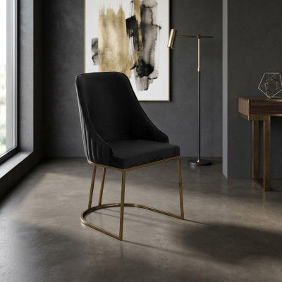 Chaises de groupe Chaises de cuisine Chaises de salle à manger Noires 6 pièces Tissu moderne