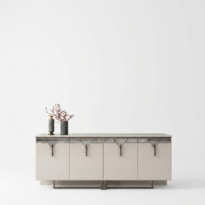 Buffet Buffet Armoire en bois Commode Armoire Bois Blanc Moderne