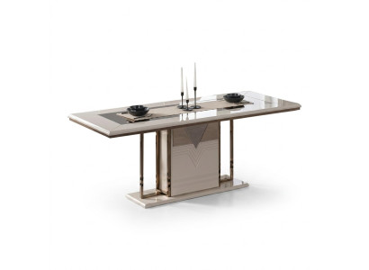 Table à manger de luxe Table de salle à manger Table de salle à manger Moderne Bois Blanc 200cm