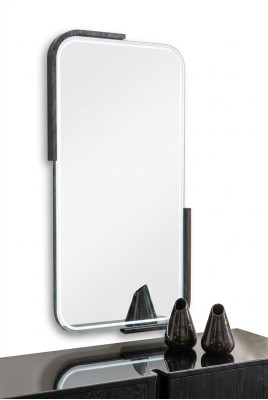 Miroir mural noir moderne Miroir de maquillage Miroir de coiffeuse Miroir de couloir