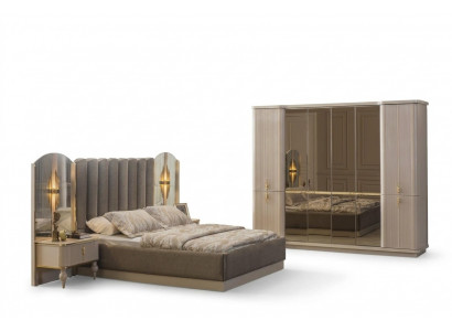 Chambre de luxe Lit double Armoire Tables de chevet
