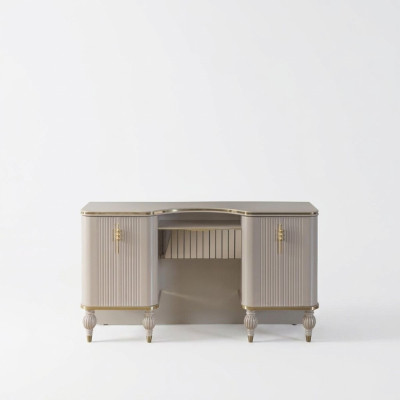 Table de maquillage beige Designer Coiffeuse Chambre Mobilier exclusif