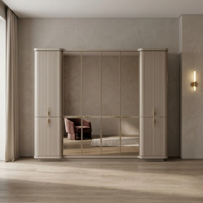 Armoire Beige Armoire Chambre Armoire en Bois Mobilier