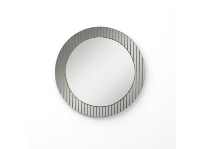 Miroir rond gris designer miroir d'entrée miroir décoratif moderne meuble de luxe
