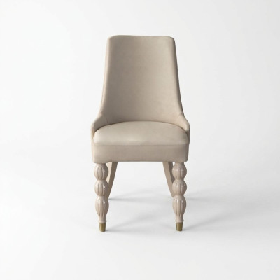 Chaises de salle à manger modernes, chaises de cuisine design x6 Chaises rembourrées beige