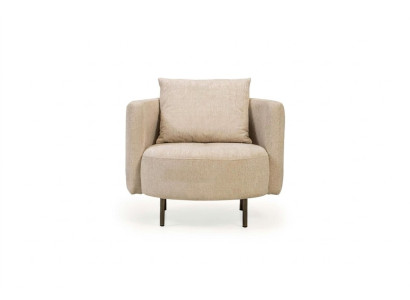 Fauteuil en tissu fauteuil cocktail une place beige siège designer neuf