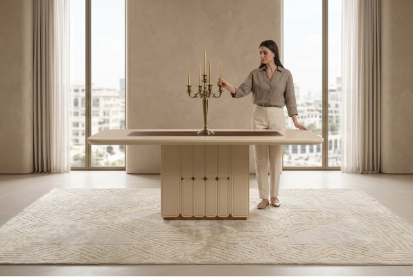 Table de salle à manger moderne Tables en bois de designer Salle à manger Mobilier luxueux