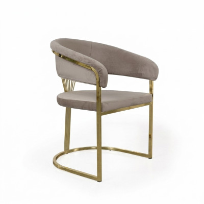 Chaises de salle à manger complètes Chaises de cuisine Chaises de cuisine 6 pièces Beige Luxe Or