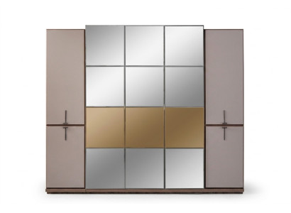 Armoire armoire design armoire en bois avec miroir gris