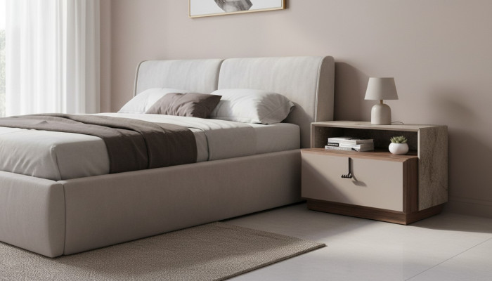 Groupe Tables de chevet Table de nuit Tables de nuit Tables d'appoint Gris