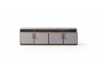 Sideboard, meuble TV, armoire TV, bahut bas, gris, salle de séjour, bois, table, armoire