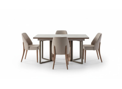Suite Salle à manger Ensemble de salle à manger Coin repas Table de salle à manger Chaises Bois Gris 7 pièces