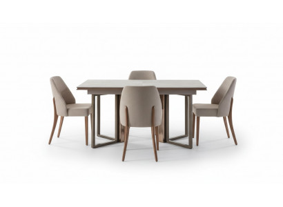 Suite Salle à manger Ensemble de salle à manger Coin repas Table de salle à manger Chaises Bois Gris 7 pièces