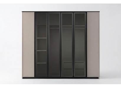 Garde-robe Garde-robe Garde-robe Armoire en bois moderne Gris