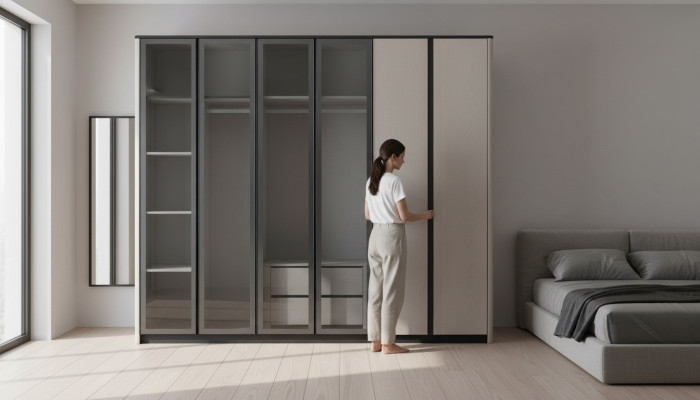 Armoire en bois Armoire Armoire Armoire Moderne Gris
