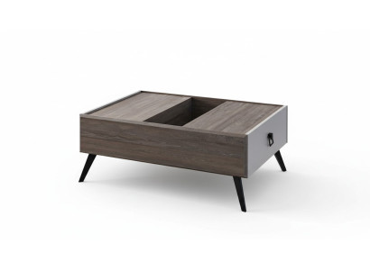 Table basse Table de canapé Bois Table d'appoint Table basse Gris Salon