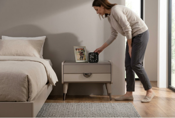 Groupe Table de chevet Table de nuit Tables de chevet Tables d'appoint Gris