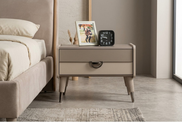 Groupe Table de chevet Table de nuit Tables de chevet Tables d'appoint Gris