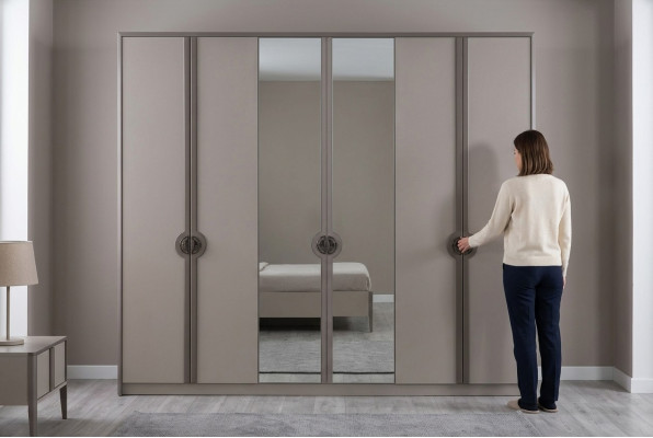 Armoire Armoire Armoire Moderne Armoire en Bois Gris