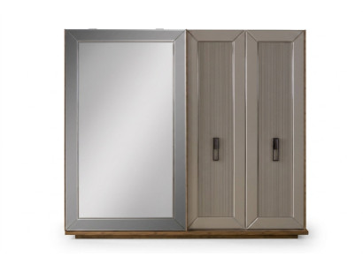 Miroir de garde-robe Armoire en bois Armoire beige